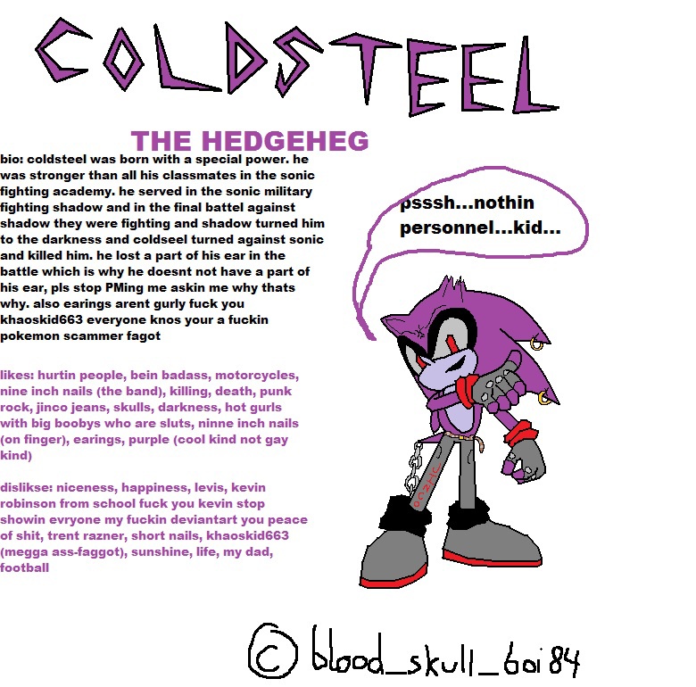 Coldsteel the hedgeheg